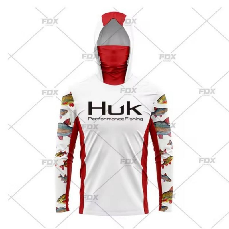 

HUK Outdoor Sports Hooded Mask Fishing Suit Light Sunscreen Long-sleeved Luya 4XL