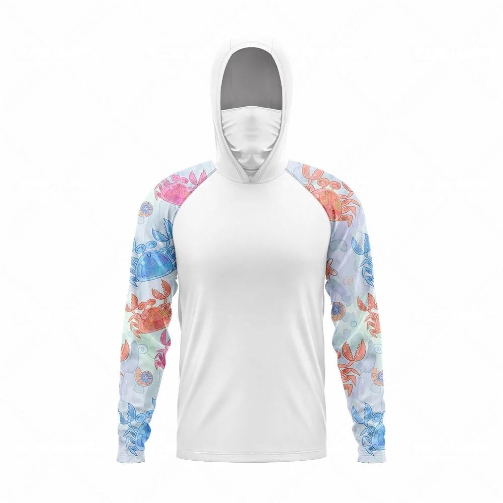 MALFC Abbigliamento da Pesca Uomo Felpa con Cappuccio Camicia da Pesca a Manica Lunga T-shirt da Pesca Protezione UV