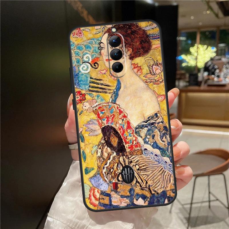 The Kiss Gustav Klimt Painting Case For ZTE Nubia Red Magic 10S 9S 8S 10 9 8 11 Pro Plus 6 7 6S 7S For RedMagic 10 Air Cover