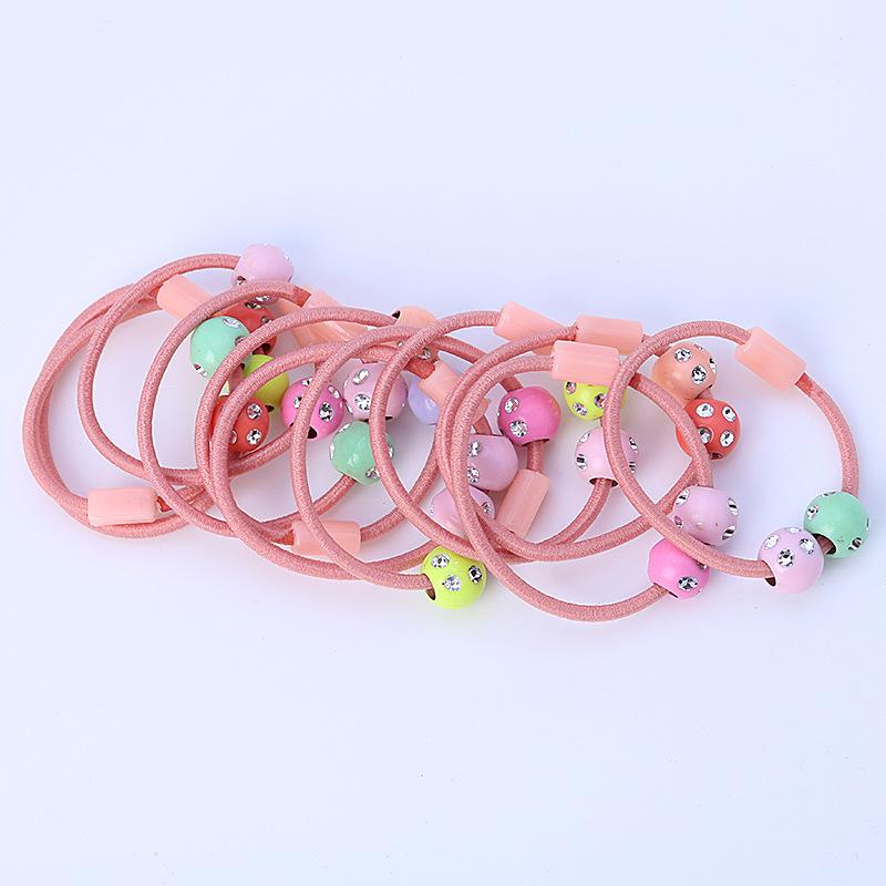 Bunte Doppelkugel Elastische DIY Haargummis Schmuckzubehör