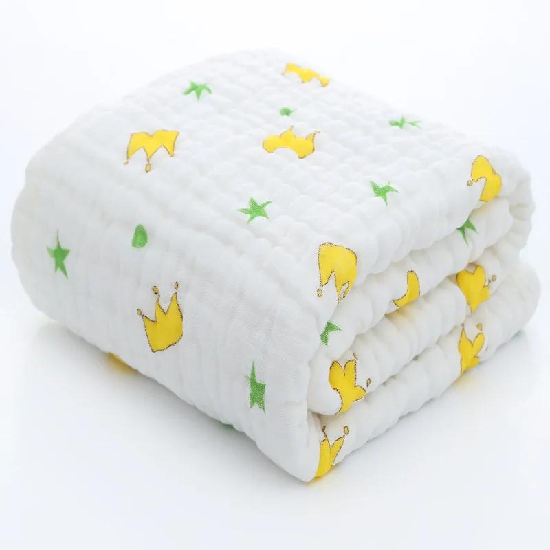 105*105cm Baby Bath Towel Boy Girl Absorbent Washable Cotton Gauze Baby Towel Blanket 6 Layers Gauze Washcloth Infant Swaddle