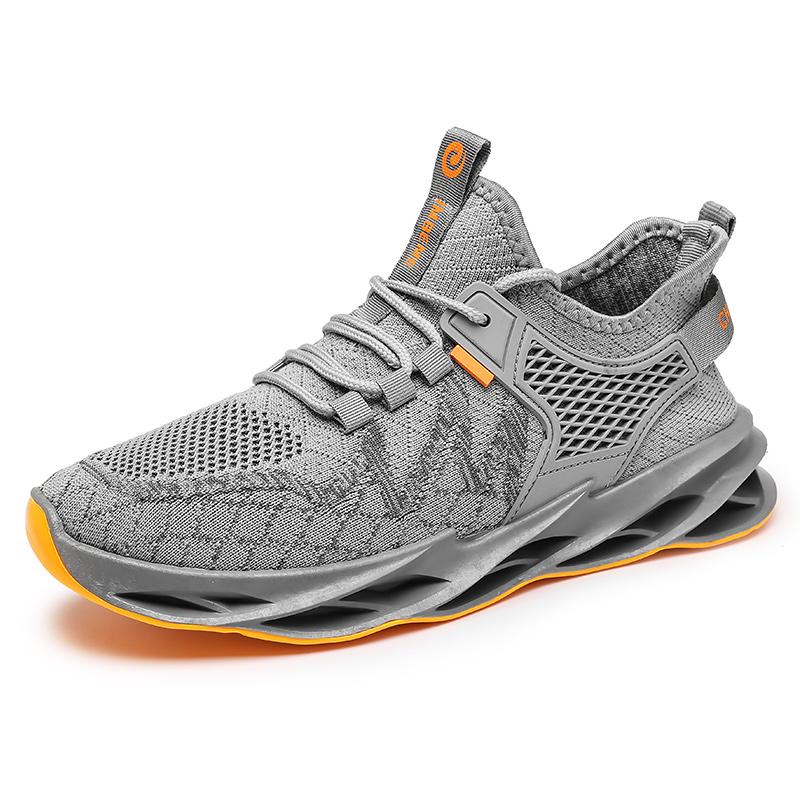 

Осенняя мужская новая повседневная спортивная обувь. Мужские ультралегкие кроссовки для бега с амортизацией. 44 серый