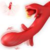 2 In 1 Tongue Thrusting Dildo Vibrator for Women 360 Rotating Clitoris Licking Flapping Stimulator G Spot Sex Toys for Adult 18+
