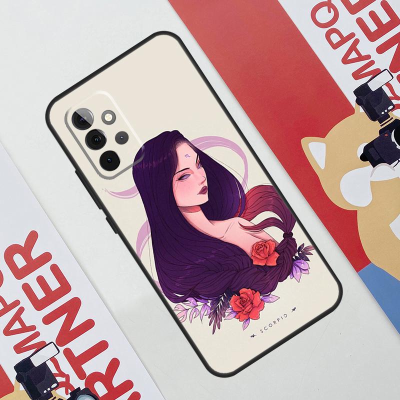 Horoscope Girl Scorpio Taurus Virgo Case For Samsung Galaxy A06 A16 A36 A56 A55 A35 A33 A53 A13 A23 A17 A54 A34 A14 A52 A32 A15