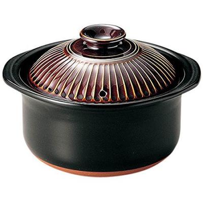 Banko Ware, Ginpo Pottery, Kikuka, Rice Clay Pot (candy Glaze, 2 Cups)