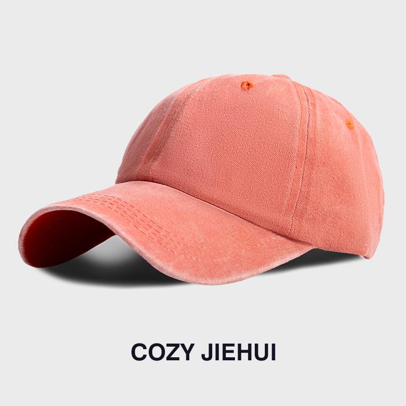 New Big Head Circumference Baseball Cap Deep Top Wide Brim Letter Embroidery Cap Internet Celebrity Versatile Solid Color Baseball Hat