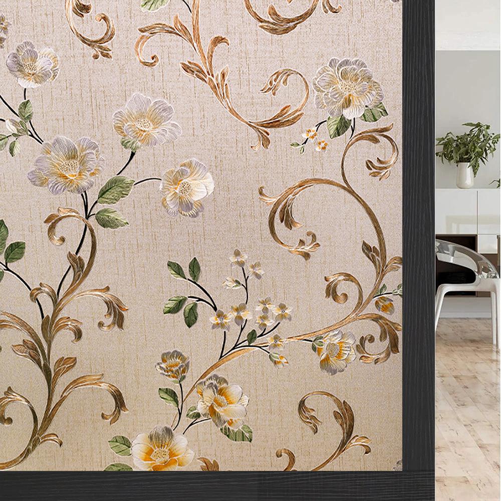 45/60/90 cm curcubeu fereastră confidențialitate folie 3D decorativă vinil vitraliu decalcomanii statice adezive fereastră folie autocolante