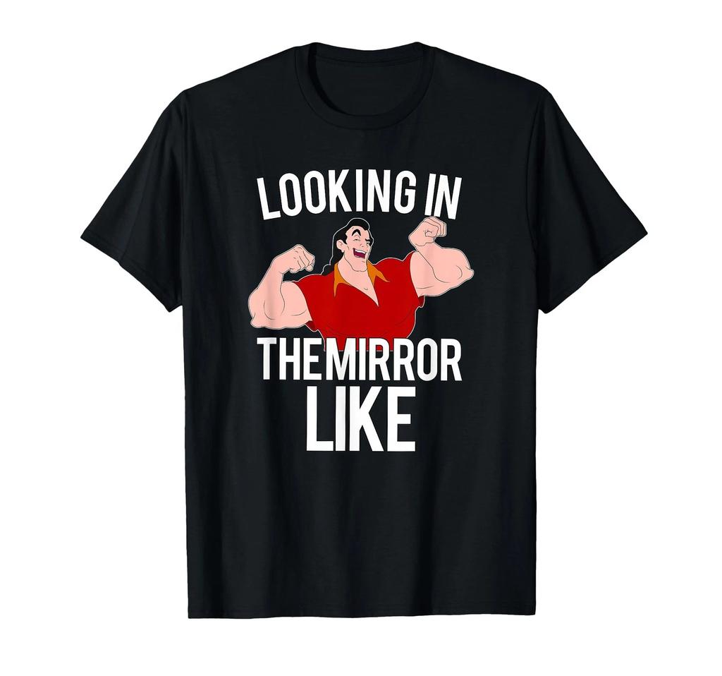 Disney Beauty And The Beast Gaston Looking In The Mirror T-Shirt_