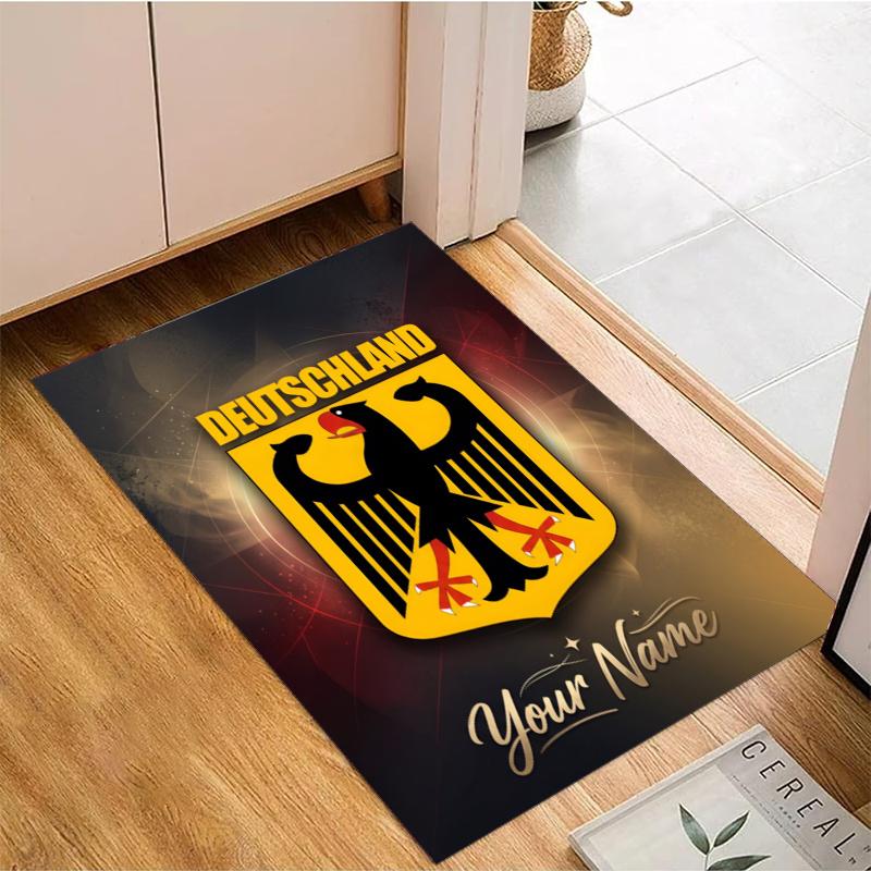 Custom Name Bundeswappen Rug - Decorative Non-slip Carpet With YourName For Bedroom Or Office Perfect Gift For Family And Friends