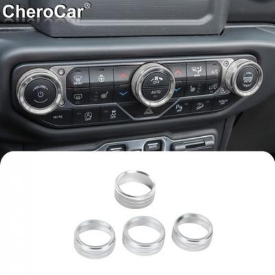 For 11-17 Jeep Wrangler JK Air Condition Switch CD Button Knob Ring Trim Silver