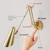 OEING Retro Adjustable Long Arm Wall Lamp