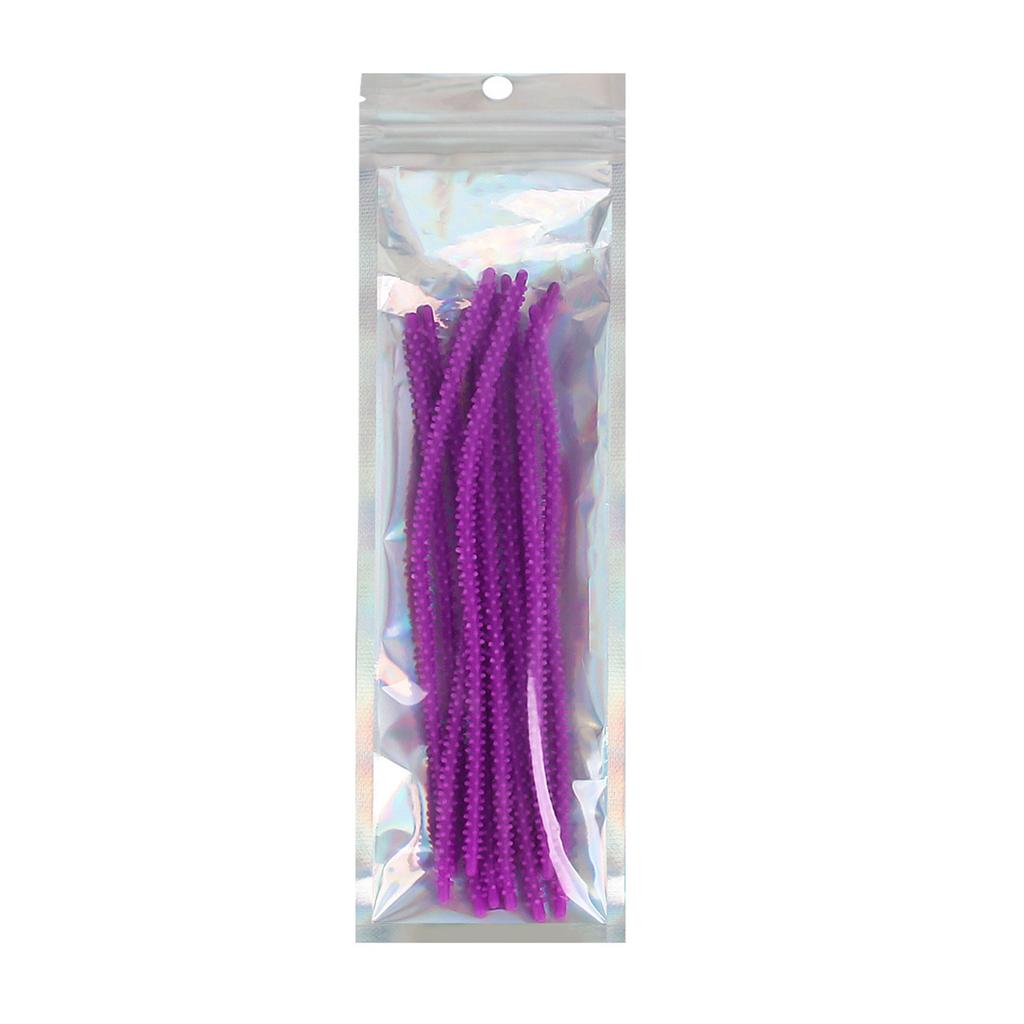 10 Pieces Hair Perm Rods Silicone Fireworks Bars Hairdressing Styling Curling Perm Rod Salon Tool for Hair Styling