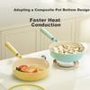 JD Original Non-Stick Frying Pan, Steak And Egg Cooking Tool, Breakfast Pancake Maker, Deep Ceramic Pan, 24cm Yellow