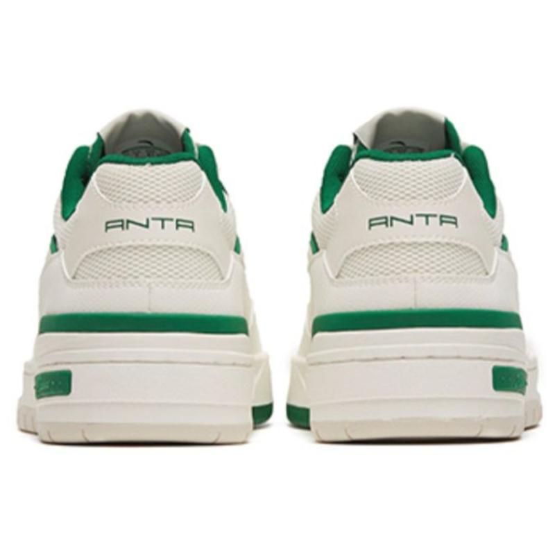 Anta Flame 4.0 Slip Resistant Abrasion Resistant Low top Skateboard Shoes Men's White Green Sneakers 112328081-5