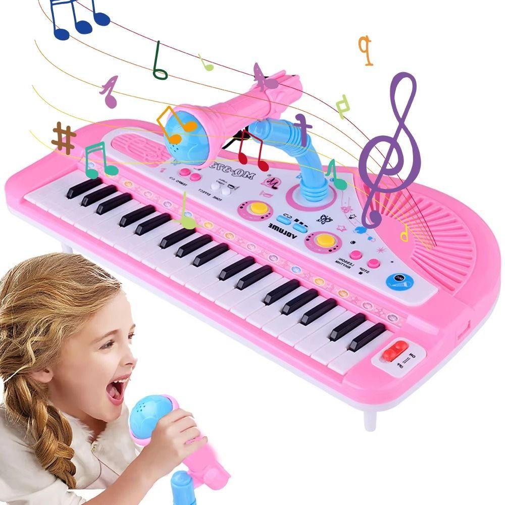 Simulation 37 Key Piano Musical Toy Plastic Kids Electronic Piano  Intelligent Development