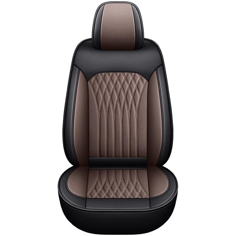 New Luxury Universal Car Seat Cover Full Set PU Leather 1 Seat Front Seat Cushion