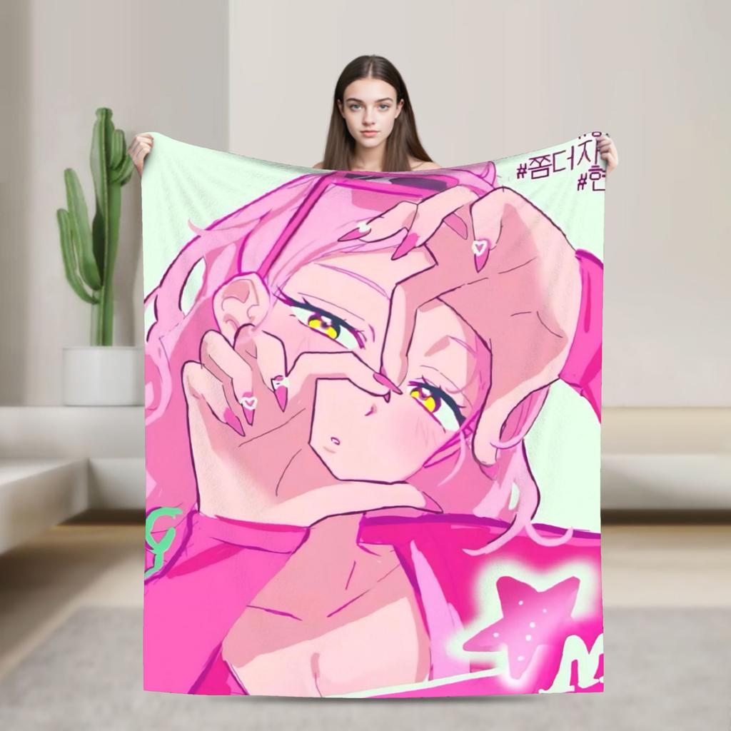 Mizi ALNST Zombie Stage Blanket Cover Flannel Pink Warm Throw Blanket for Bed Bed Rug
