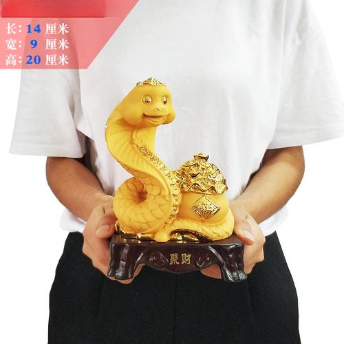 Moderne minimalistische Harz Glück Tierkreis Schlange Dekorationen Geburtstagsgeschenke Maskottchen goldene Schlange Dekorationen Künstliches Tier
