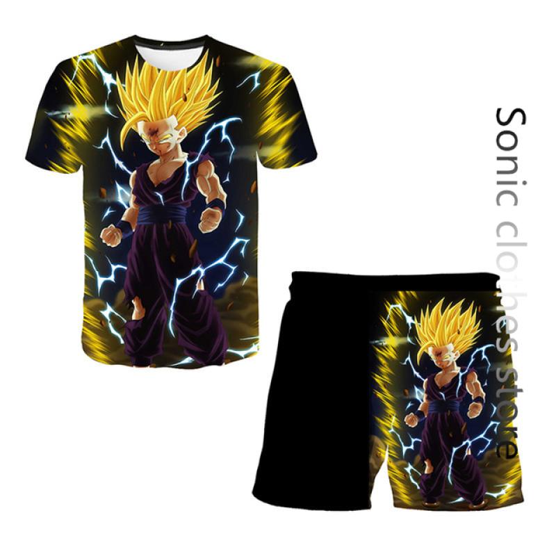 

Детская футболка Dragon Ball Z для мальчиков Одежда для девочек Детская печать 3D TShirts Детские топы Одежда Goku TShirt Костюм