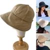 New Wide Brim Sun Hat Summer Sun Protection Bucket Hat Fisherman Hat Sun Cap UV Protection Hat Foldable Can Tie Ponytail Outdoor