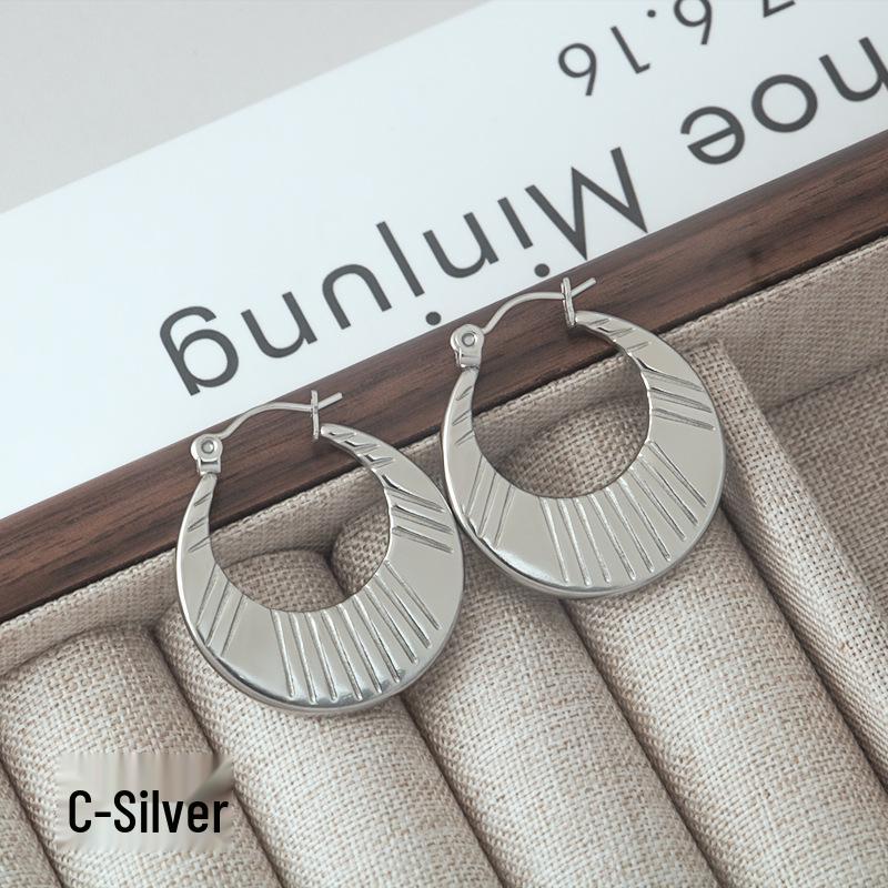 Универсальные женские серьги из титановой стали геометрической U-образной формы