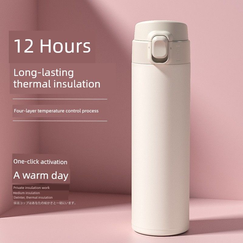 2025 New Model Large-Capacity Thermos Cup for Women, High-End Style for Men, Stainless Steel Water Cup for Students, Men's Cup for Brewing Tea