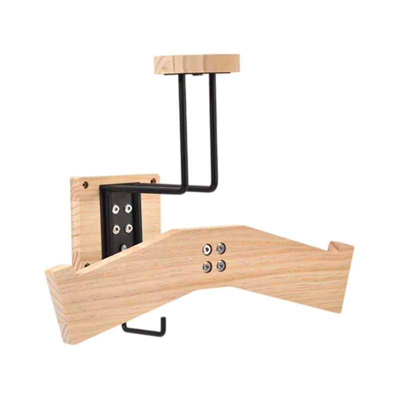 Wooden Storage Organizers Wooden Bicycles Helmet Display Hanger Stand for Helmets and Accessories