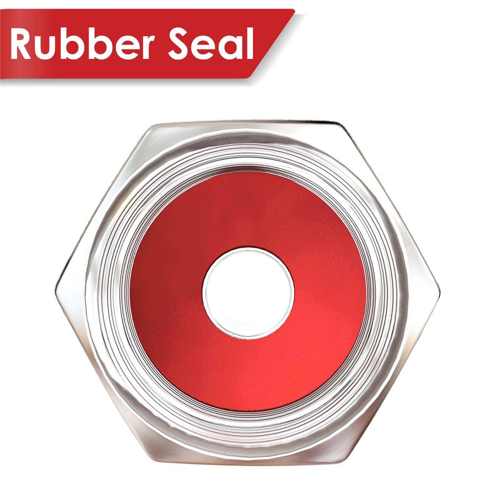 Brass (8 Pack) Tire Valve Caps Silver Premium Metal Rubber Seal Tire Valve Stem