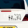 Familienauto Aufkleber Familie Aufkleber Für Auto Fensterscheiben My-Family Strichmännchen Familie Stoßstange Aufkleber Für Auto LKW