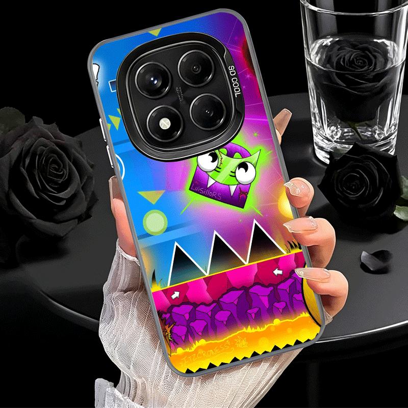 Geometry Dash Game Soft Phone Case for Xiaomi Redmi Note 13 14 15 Pro Plus 12S 12 11S 11 11T 10S 10 Shockproof Cover Back Shell