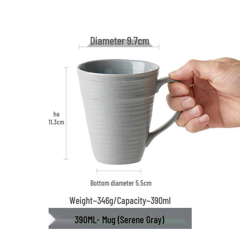 ZISIZ Cartoon Ceramic Rice Bowl and Mug Set
