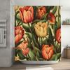 Delightful Tulip Shower Curtain Brighten Up Your Bathroom with This Floral Print Decor