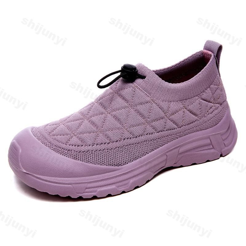 Women's Shoes 2025 Spring New Soft Soled Lightweight Slip on Flats Comfortable Fashion Women's Fly Weave Shoes Casual Shoes