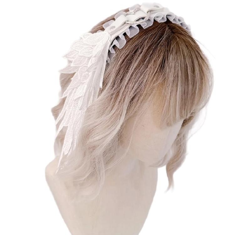  Angel Wing Hairband Cosplay Headband Women Anime Lace Hairhoop Party Supply Role Play Dress Up 2000s Girl Headpiece