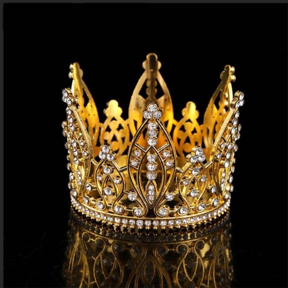 Shiny Queen Tiara Crown Vintage Princess Rhinestone Tiara  Birthday Head Jewelry