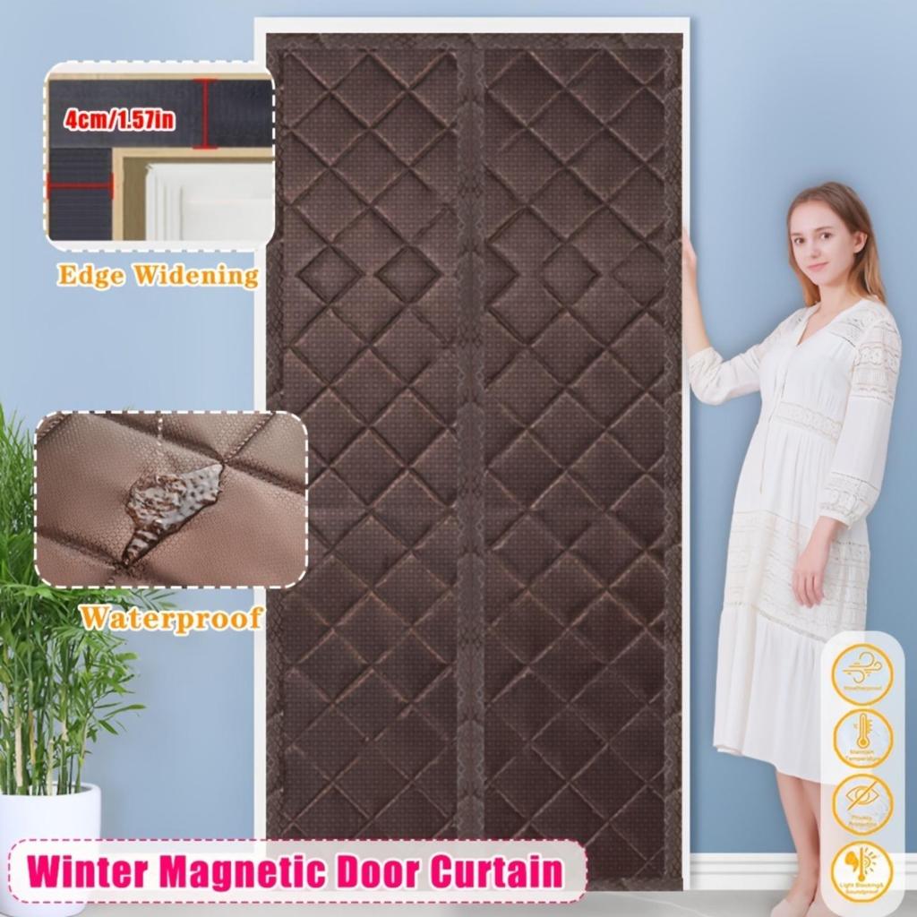 Winter Warm Windproof Cotton Door Curtain - Anti-Mosquito Soft Gauze for Kitchen, Bedroom, Household Partition.