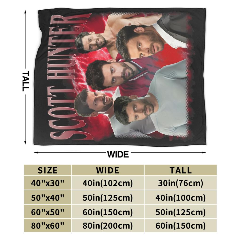 Heated Rivalry Scott Hunter Blanket Flannel Textile Decor Portable Soft Throw Blankets for Bed Couch Quilt