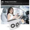 Solar Car Fan USB Rechargeable Exhaust Fan Air Circulation Cooling and Heat Dissipation High Wind Power 3 Head Ventilation Fan