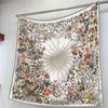 Silk Scarf Women Trees Printed Square Scarves Head Echarpes Silk Foulards Femme Wraps Beach Shawls Bandana Lady Hijabs 90CM