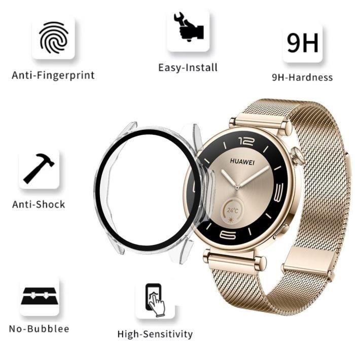 Coque compatible Huawei Watch GT 4 41mm - Protection rigide montre connectée étui transparent écran verre trempé Phonillico®
