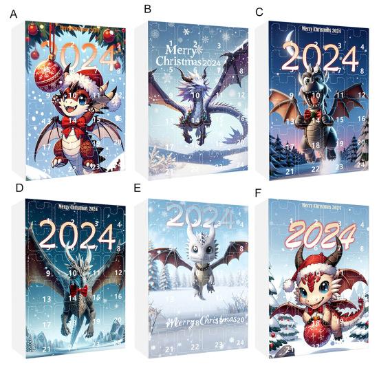 2024 Christmas Advent Calendar 24 Days Christmas Countdown Cartoon Baby Dragon Ornament