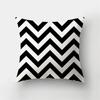 Simple Yellow Black Geometric Cushion Cover For Sofa Wave Line Square Pillow Case Letter Pillowslip Household Home Decor
