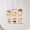 Gold Plated Color-Retention Beading Circle for DIY Jewelry