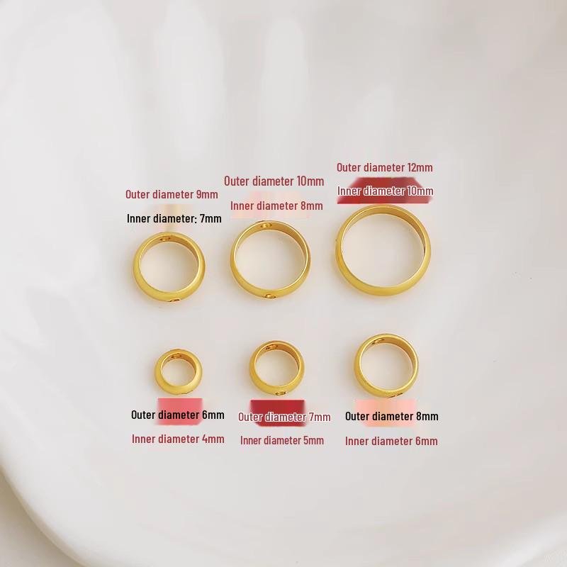 Gold Plated Color-Retention Beading Circle for DIY Jewelry