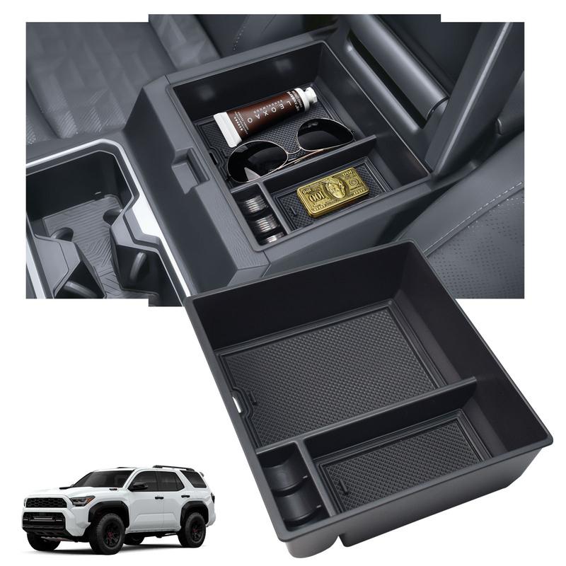 For 2025 Toyota 4Runner Center Console Organizer Tray Armrest Storage Box Secondary Interior Car Storage Organizer Accessories