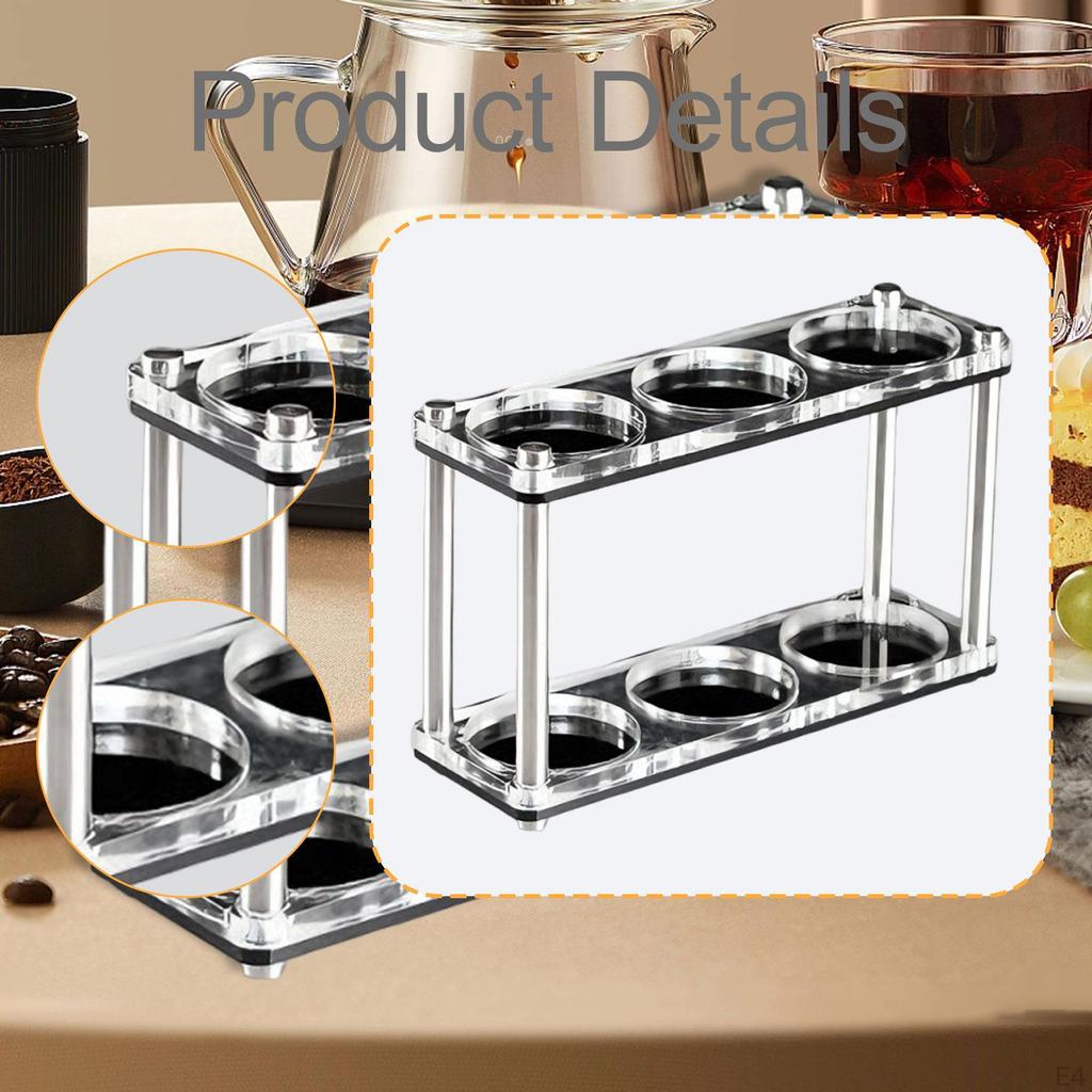 Espresso Tamper Station Coffee Holder Fits 51mm 53mm and 58mm Sturdy Acrylic Tools