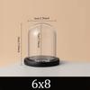 A Campânula de Vidro com Base de Madeira Preta 15 Tamanhos Cúpula de Vidro Decorativa Transparente Caixa de Exibição e Armazenamento para Curiosidades Lembranças