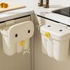 Kitchen Compost Bin Wall Mount Space Saving Garbage Container Food Waste Bin for Countertop for Dorm Cabinet Cupboard Countertop