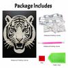 DIY Pearl Diamond Art Painting Kits for Adult and Beginners, Fierce Tiger Sparkling Painting Craft Home Wall Decor Handmade Gift