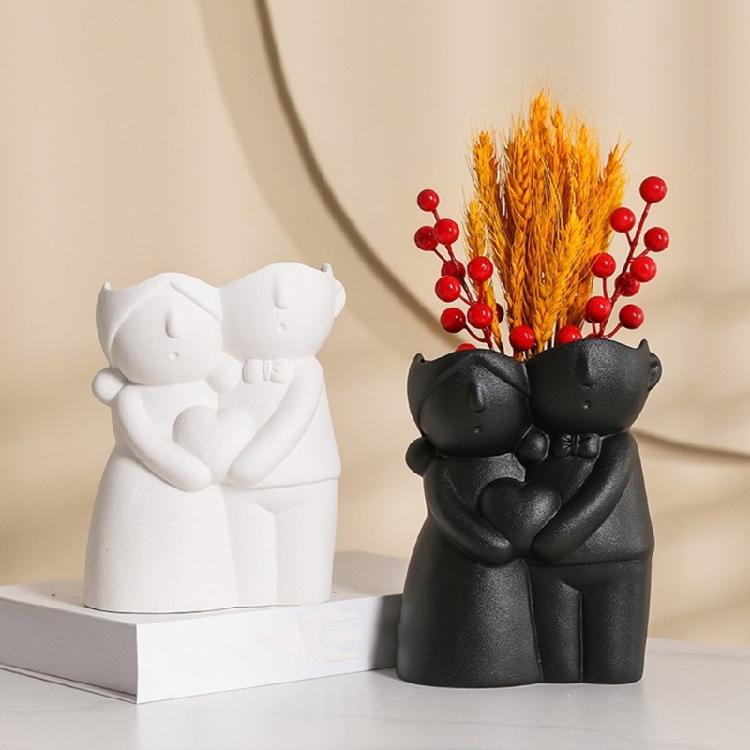 Couple Doll Silicone Mould for Flower Pots Vase Mold Concrete Cement Epoxy Resin
